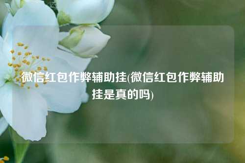 微信红包作弊辅助挂(微信红包作弊辅助挂是真的吗)