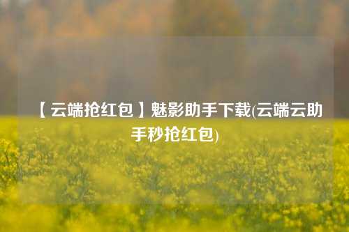 【云端抢红包】魅影助手下载(云端云助手秒抢红包)