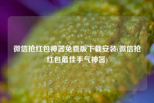 微信抢红包神器免费版下载安装(微信抢红包最佳手气神器)