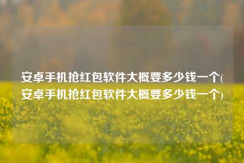 安卓手机抢红包软件大概要多少钱一个(安卓手机抢红包软件大概要多少钱一个)