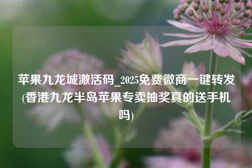 苹果九龙城激活码_2025免费微商一键转发(香港九龙半岛苹果专卖抽奖真的送手机吗)