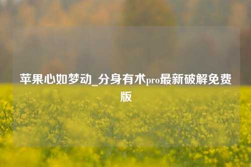 苹果心如梦动_分身有术pro最新破解免费版