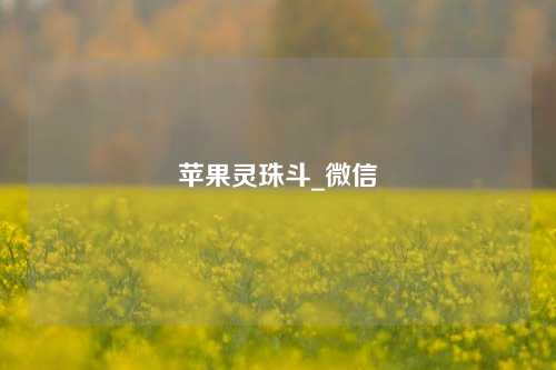 苹果灵珠斗_微信劵