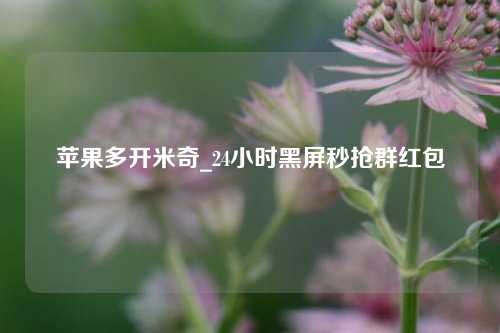 苹果多开米奇_24小时黑屏秒抢群红包