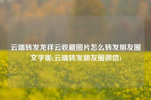 云端转发龙祥云收藏图片怎么转发朋友圈文字呢(云端转发朋友圈微信)