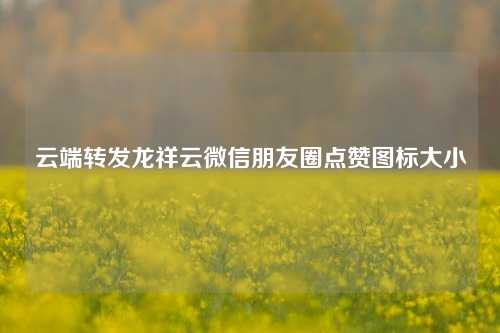 云端转发龙祥云微信朋友圈点赞图标大小