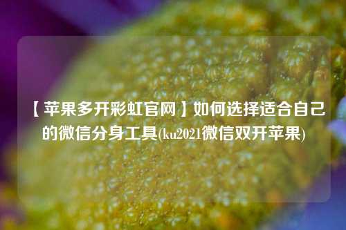 【苹果多开彩虹官网】如何选择适合自己的微信分身工具(ku2021微信双开苹果)